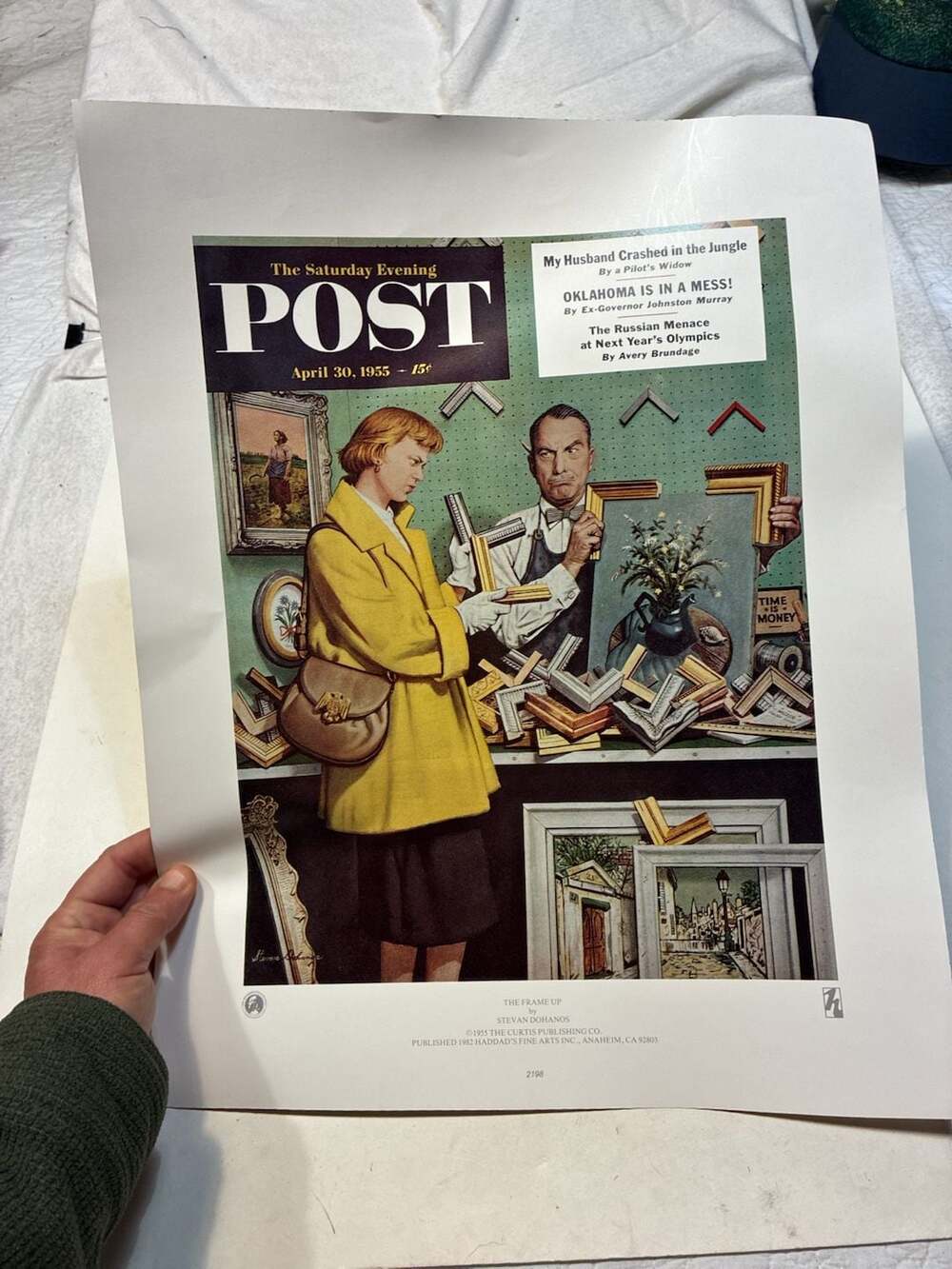 Lot of 2 The Frame Up Saturday Evening Post Cover, April 30, 1955, by Stevan Doh - Picture 1 of 15